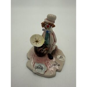 Zampiva Figurine Porcelain Musical Clown Italy Signed